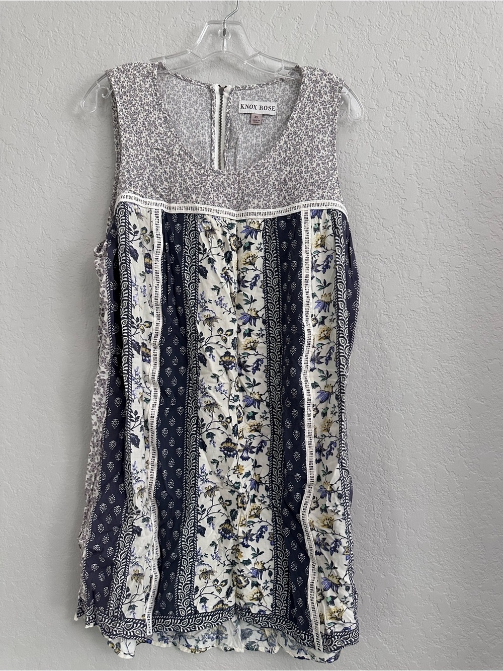 Knox Rose Women’s Floral Lightweight Shift Dress SleevelessSize XL